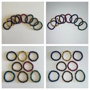 Bundle of 8 ~ 8mm Tiger’s Eye Beaded 7” Stretch Bracelets